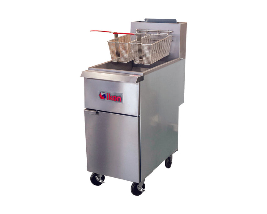 IKON IGF-40/50 Liquid Propane - Millivolt Control 4-Tube Floor Fryer - 120,000 BTU