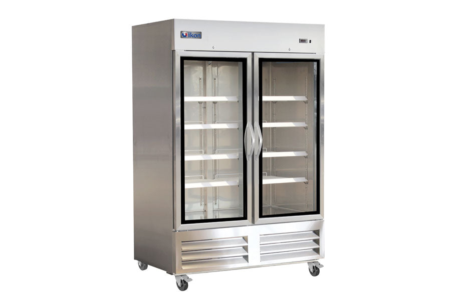 IKON IB54FG Double Glass Door Bottom Mount Freezer