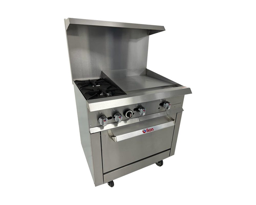 IKON IR-2B-24MG-36 Gas Range 36" - 2 Burners - 24" Manual Griddle