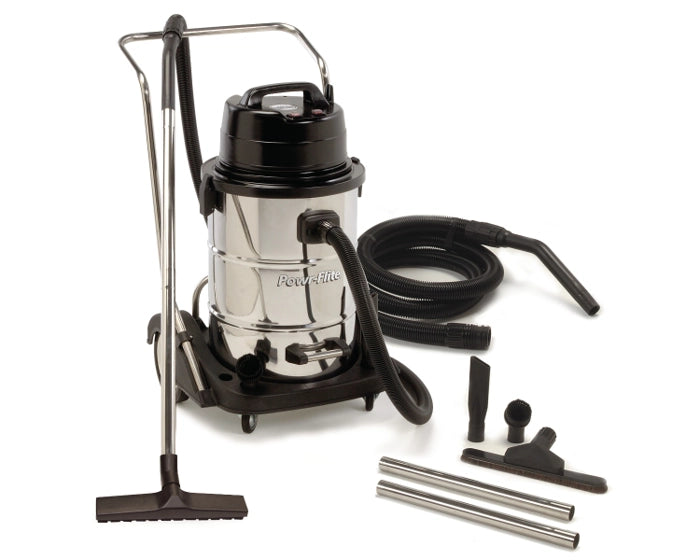 POWR-FLITE WET/DRY VACUUM - 20 Gallon Dual Motor with Stainless Steel Tank